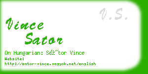 vince sator business card